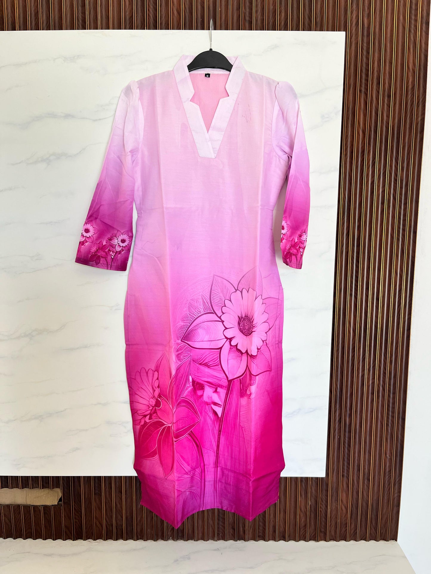 Flora pink Kurti
